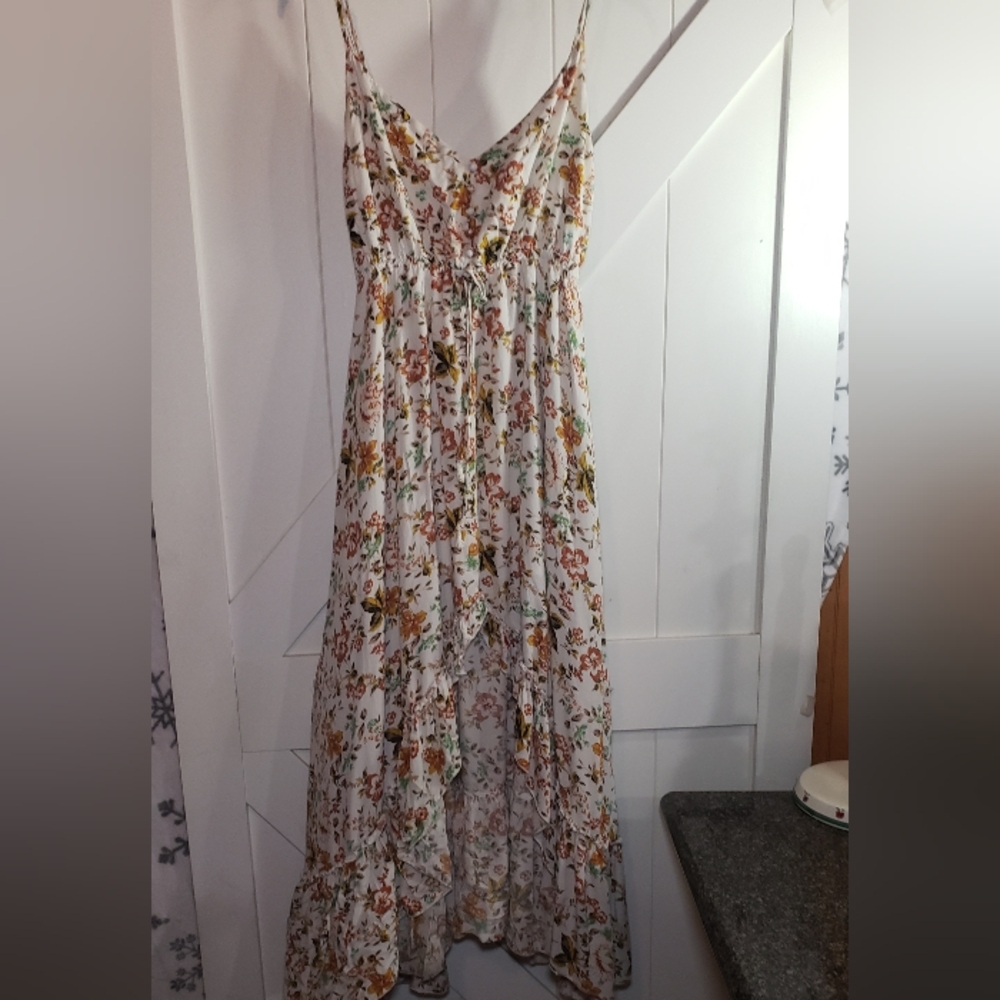 Petal And Pup Long Floral High Low Hemline Dress,ruffles,boho,size 8 - Picture 2 of 7